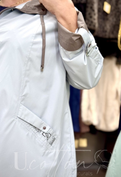 Куртка-тренч жіноча plus size з водовідштовхувальної тканини 1187 Весняне Небо