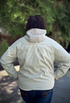 Вітровка (куртка) водонепроникна коротка з кишенями та капюшоном із саржі 1198 світло-зелена Рання М'ята