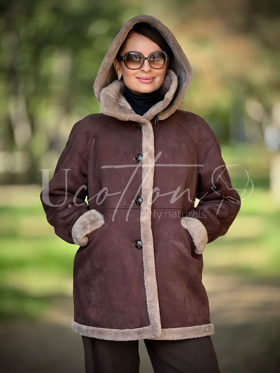 Дублянка жіноча Елегантний кежуал Лапландія Гіркий Шоколад 183
