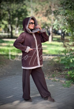 Дублянка жіноча Елегантний кежуал Лапландія Гіркий Шоколад 183