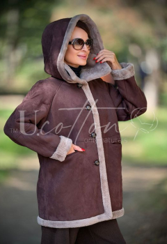 Дублянка жіноча Елегантний кежуал Лапландія Гіркий Шоколад 183