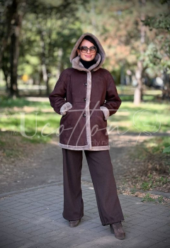 Дублянка жіноча Елегантний кежуал Лапландія Гіркий Шоколад 183