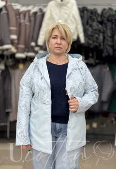 Плащ Тренч двохсторонній жіночий з водонепроникної тканини з малюнком 202 Блакитна Мрія