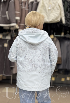 Плащ Тренч двохсторонній жіночий з водонепроникної тканини з малюнком 202 Блакитна Мрія