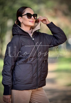 Жіноча куртка демісезонна синтепонова Black&Gray