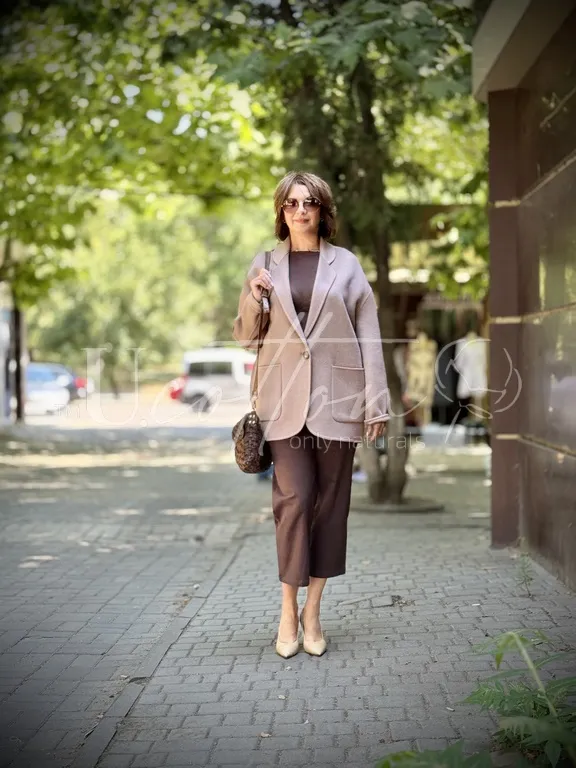 Піджак жіночий демісезонний із кашеміру Cappuccino 2101