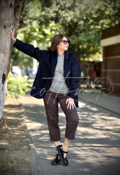 Піджак жіночий демісезонний із кашеміру Dark Blue (глибокий синій) 2101