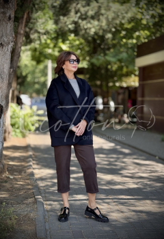 Піджак жіночий демісезонний із кашеміру Dark Blue (глибокий синій) 2101