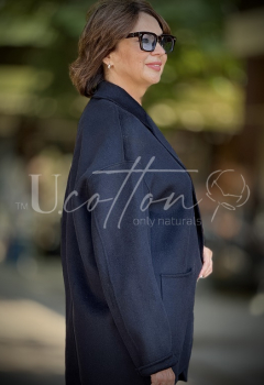 Піджак жіночий демісезонний із кашеміру Dark Blue (глибокий синій) 2101