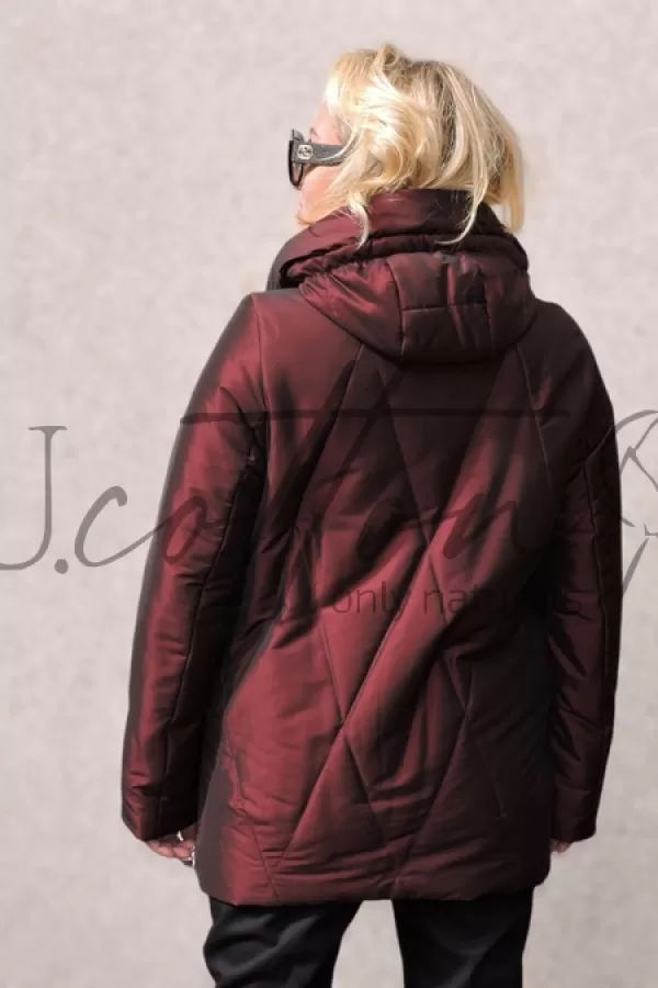Куртка жіноча демісезонна Винний Металік (Божоле)