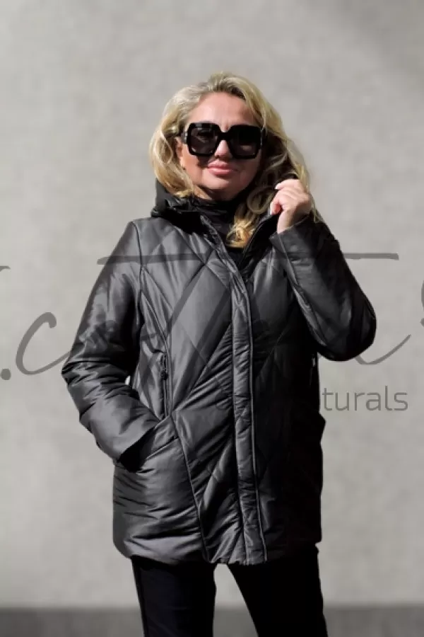 Куртка жіноча демісезонна чорна (Агат)