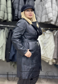 Жіноче демісезонне кежуальне пальто тренч чорне Power Dressing 2315