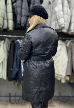 Жіноче демісезонне кежуальне пальто тренч чорне Power Dressing 2315