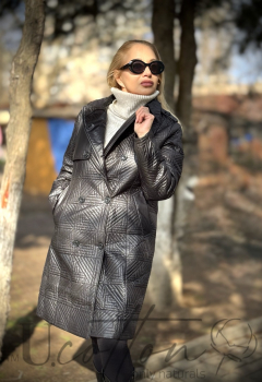 Жіноче демісезонне кежуальне пальто тренч чорне Power Dressing 2315