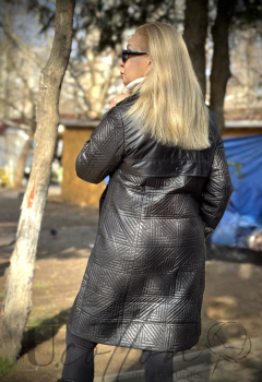 Жіноче демісезонне кежуальне пальто тренч чорне Power Dressing 2315