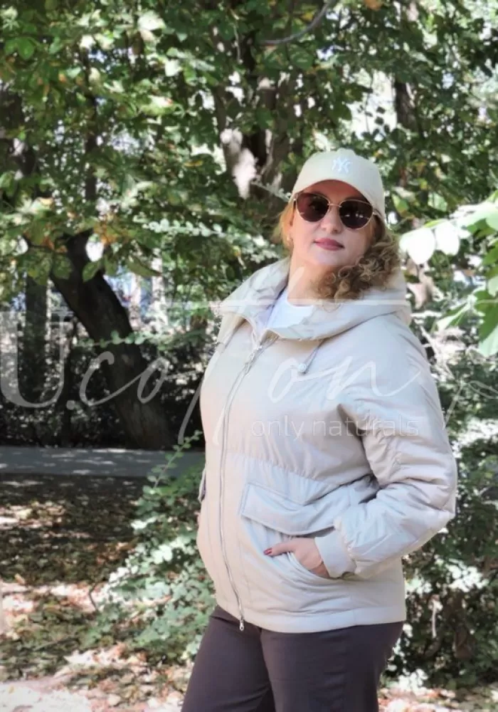 Куртка жіноча демісезонна Оливковий Перламутр 2852