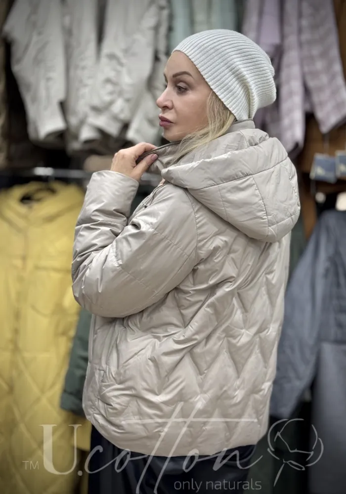 Жіноча куртка демісезонна Urban Bird 2908D Перламутр 