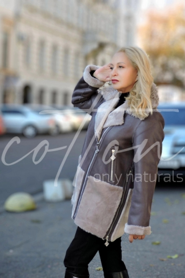 Дублянка жіноча Графітовий Оксамит