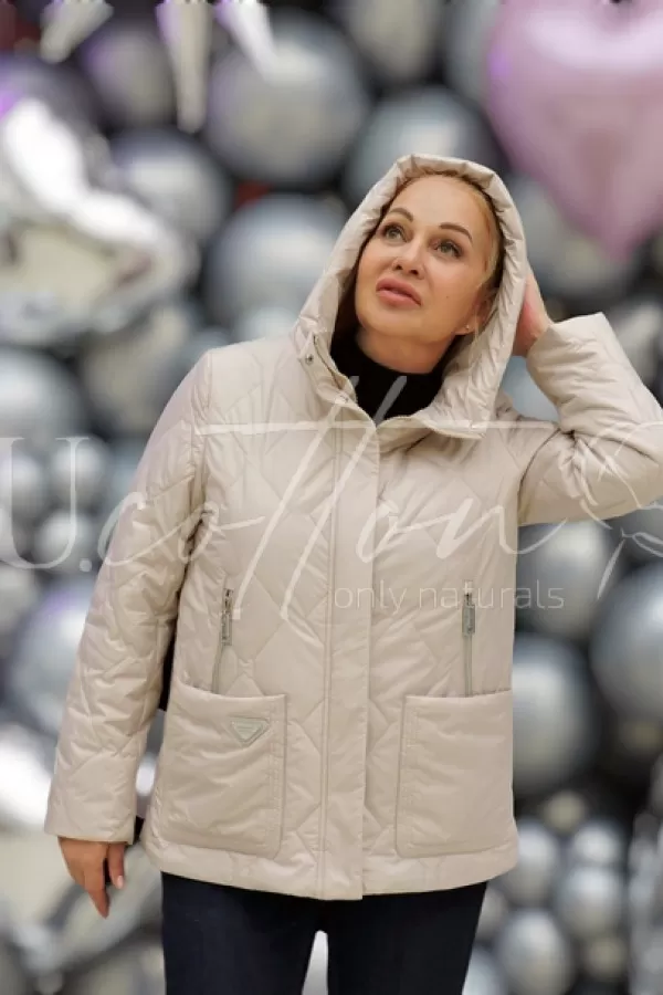 Синтепонова демісезонна куртка Ромб Бежева