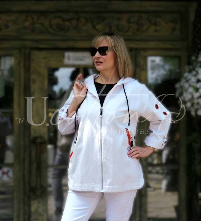 Вітровка (легка куртка) джинсова 100% коттонова блакитна Pearly White