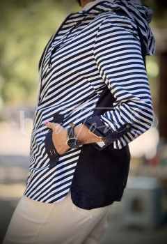 Куртка невагома коттонова (демісезон/літо) Морячка в синьо-білих кольорах