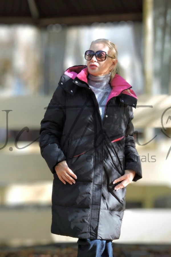 Пуховик зимовий U.Cotton Black Magenta