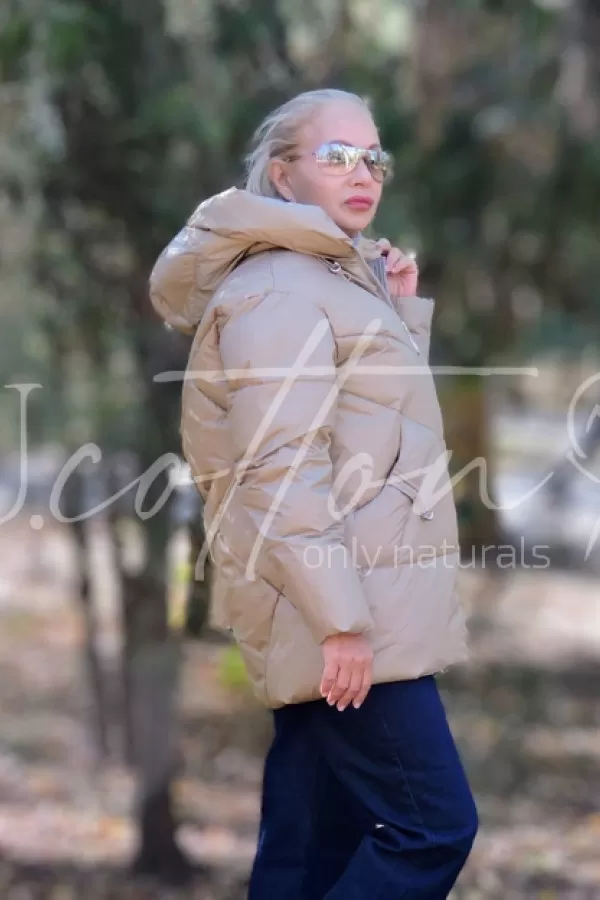 Зимова куртка-пуховик Міндальний Беж