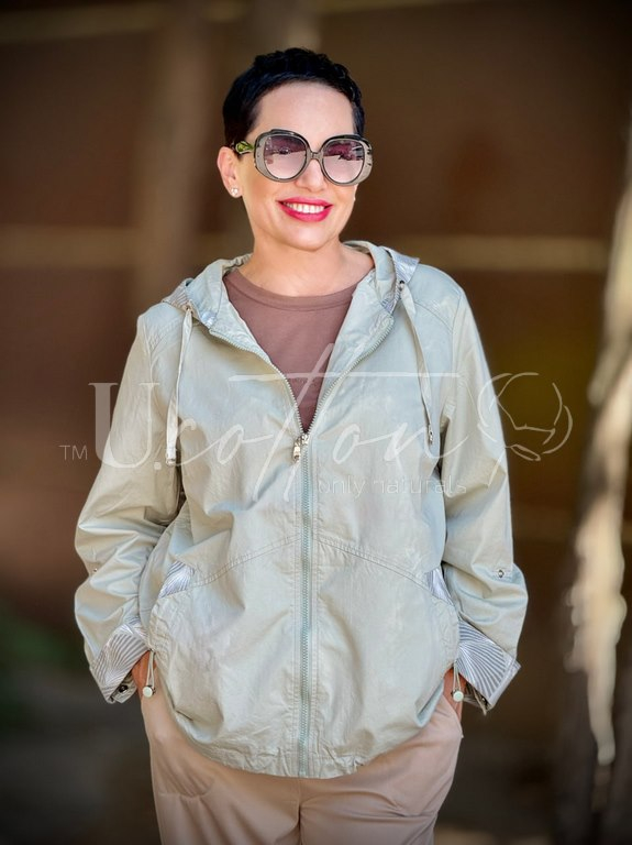 Куртка жіноча демісезонна бавовняна, 100% натуральна М'ятний Равлик (ментолова) 928