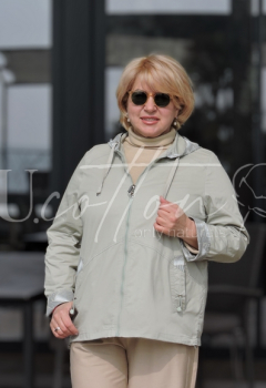 Куртка жіноча демісезонна бавовняна, 100% натуральна М'ятний Равлик (ментолова) 928