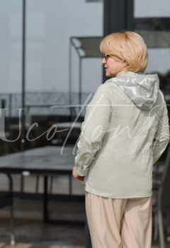 Куртка жіноча демісезонна бавовняна, 100% натуральна М'ятний Равлик (ментолова) 928