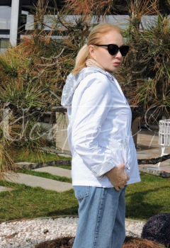 Куртка жіноча демісезонна бавовняна, 100% натуральна Білий Равлик 928