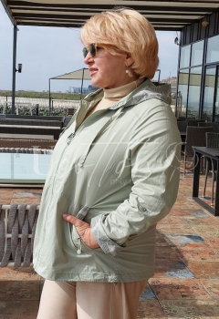 Куртка жіноча демісезонна бавовняна, 100% натуральна М'ятний Равлик (ментолова) 928