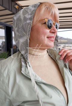 Куртка жіноча демісезонна бавовняна, 100% натуральна М'ятний Равлик (ментолова) 928